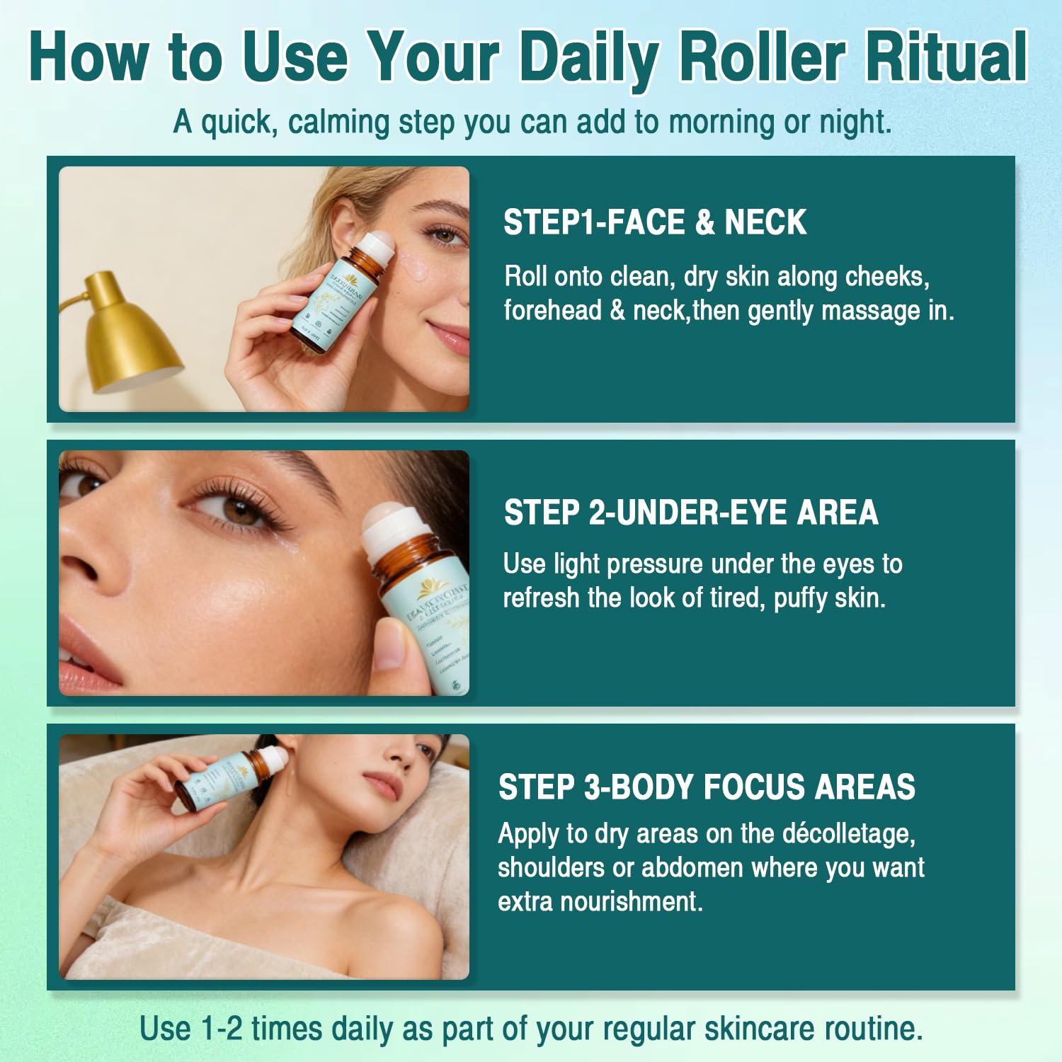 VOGUZY travel-friendly roll-on packaging for skincare on the go