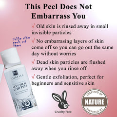 VOIBELLA BEAUTY Glycolic Peel application steps illustrate an easy at-home routine.