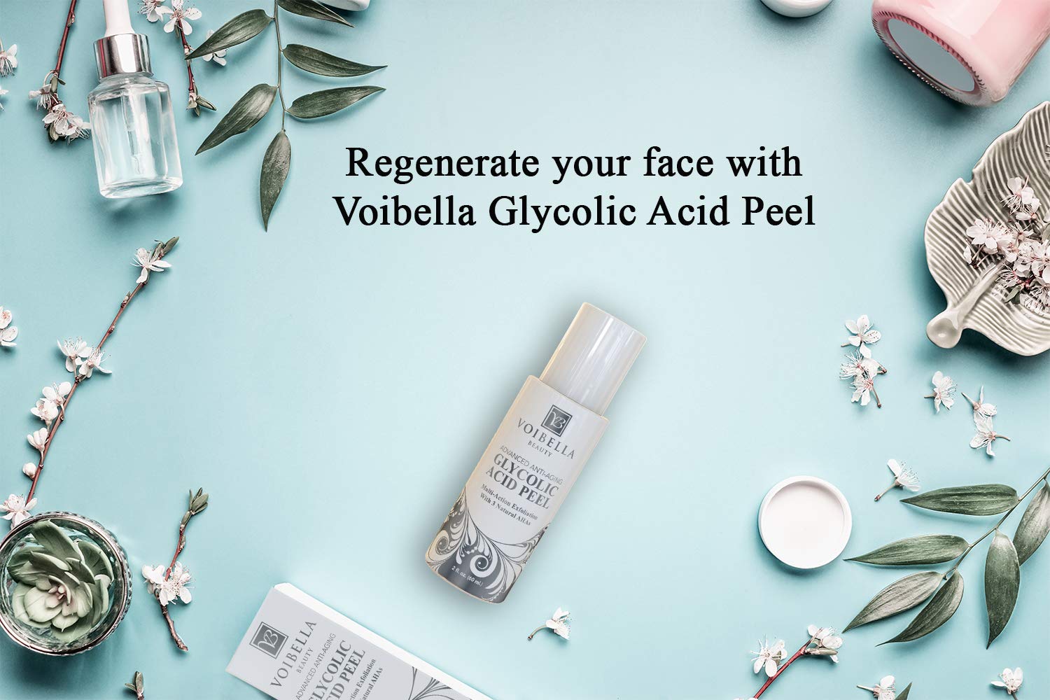 VOIBELLA BEAUTY Glycolic Peel during facial treatment demonstrates controlled, non-irritating exfoliation.