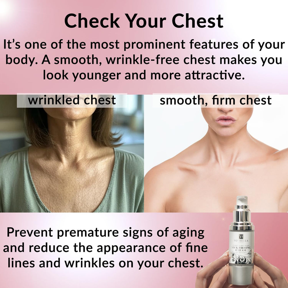 VOIBELLA BEAUTY Neck Cream application demonstrates even coverage on skin.
