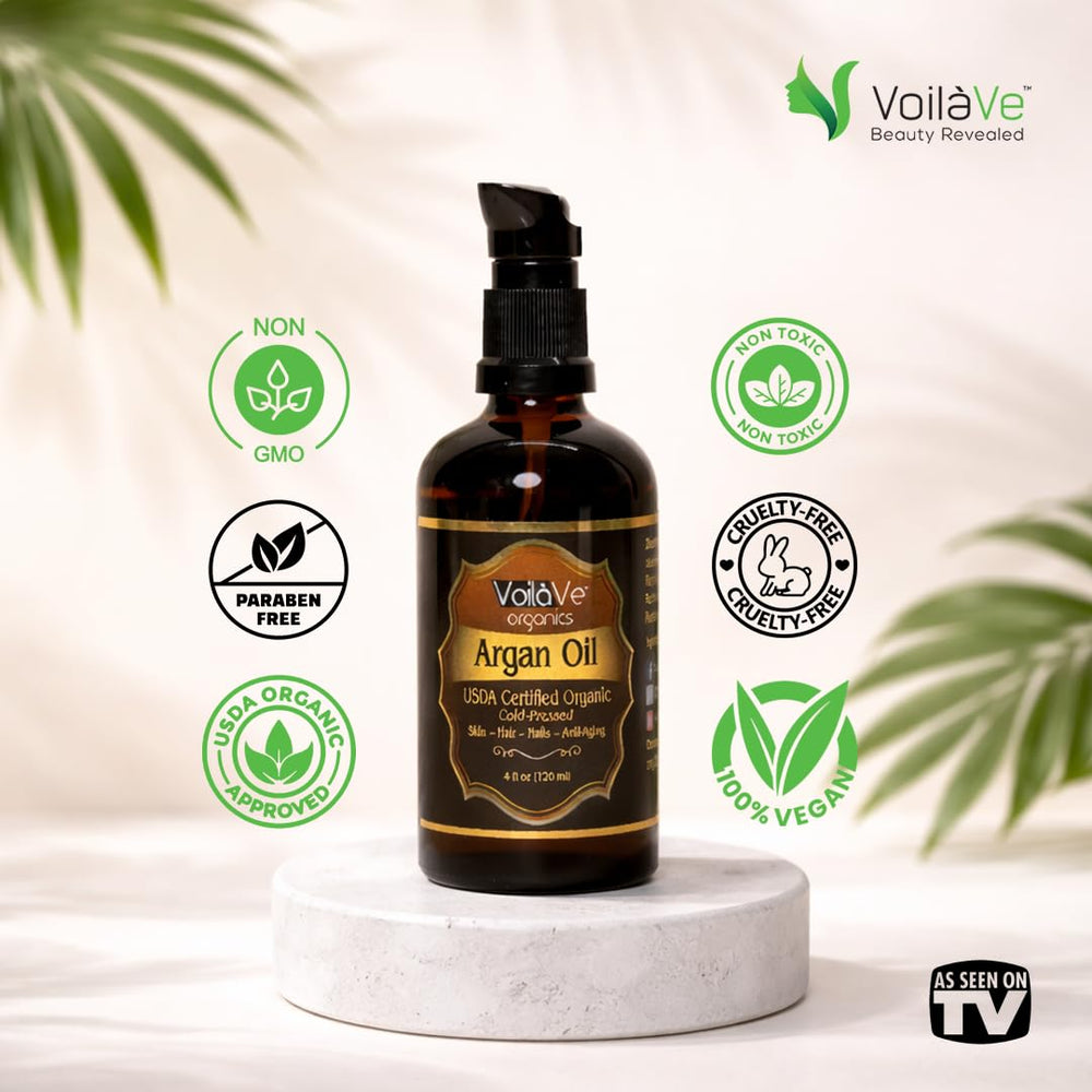 VoilaVe Argan oil on nails and cuticles.