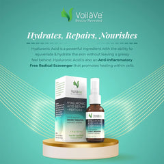 VoilaVe serum application on skin promotes a smooth, even texture.