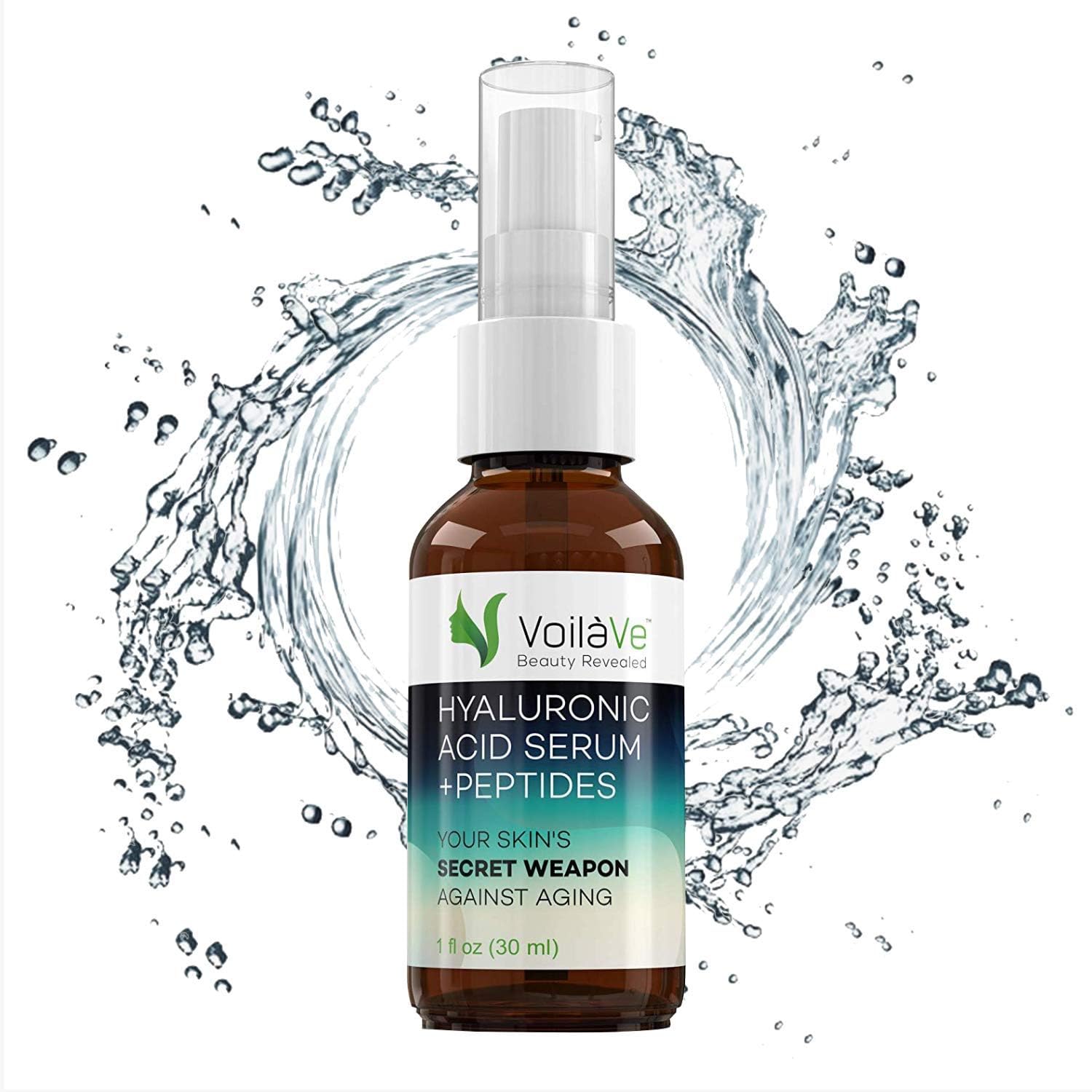 VoilaVe serum highlights natural ingredients and vegan formula.