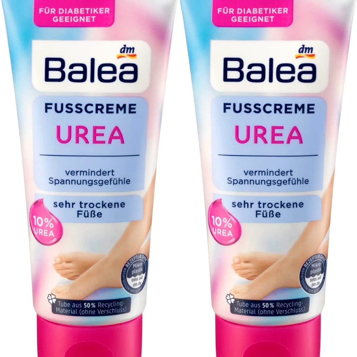 Volans Balea Urea Foot Cream 100 ml pack of 2 front view for daily moisture.