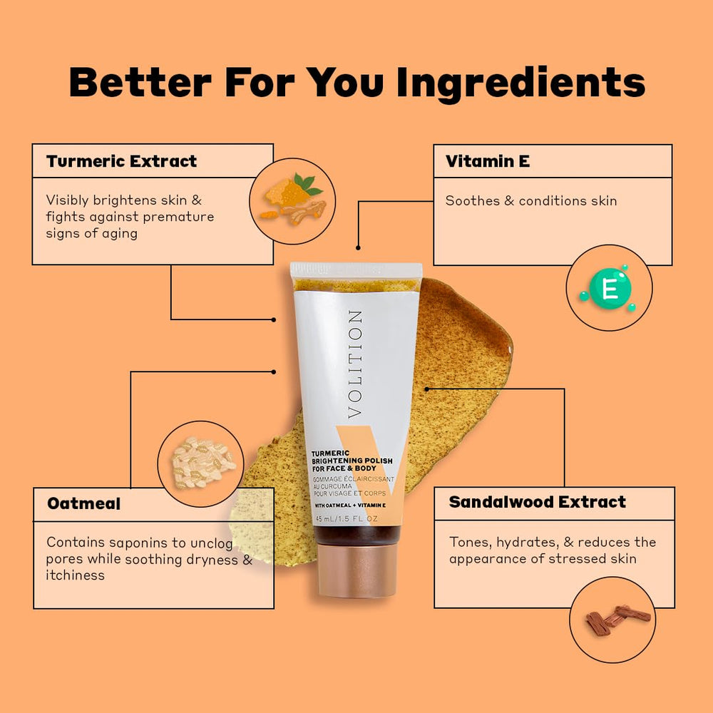 Volition Turmeric Brightening Polish texture close-up with microexfoliants