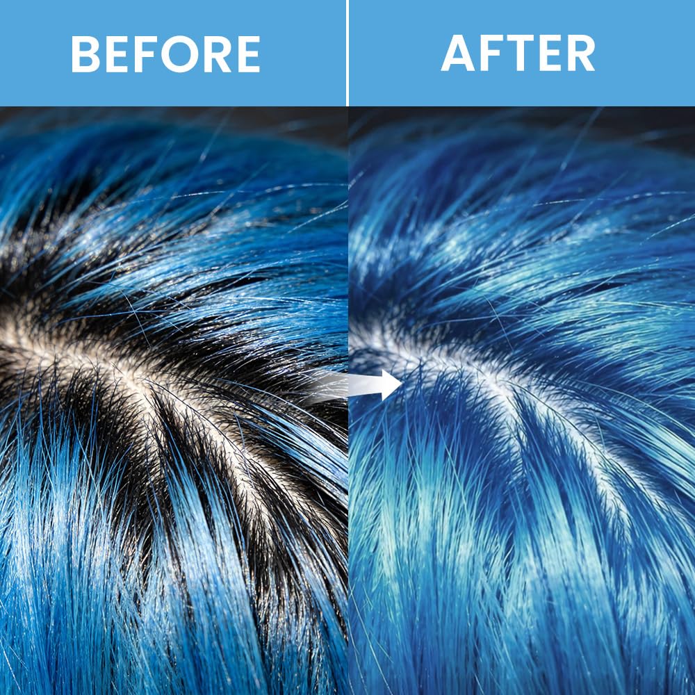 VOLLUCK blue hair color wax open jar demonstrates washable temporary color
