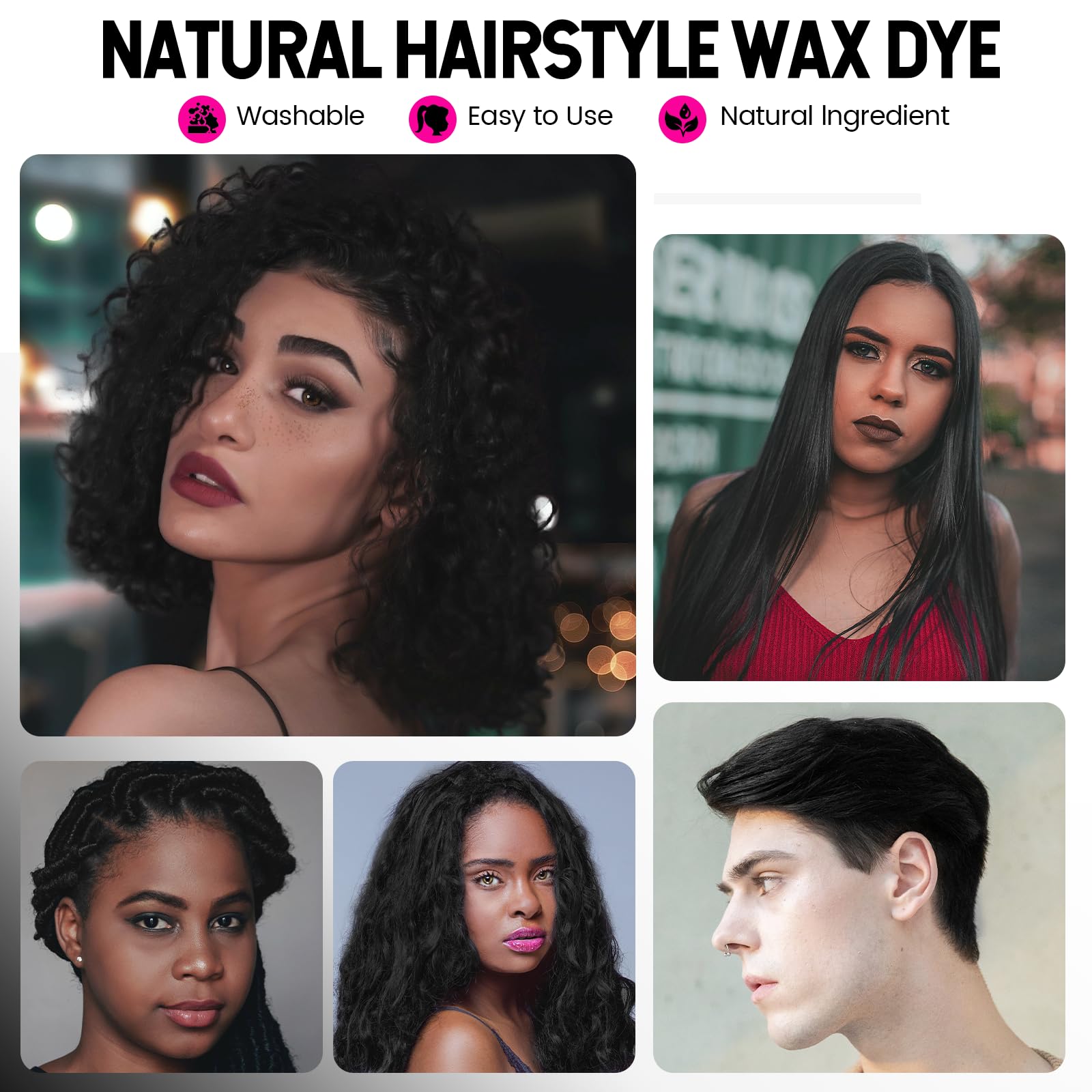 VolLuck hair wax texture styling in action for daily or party looks.
