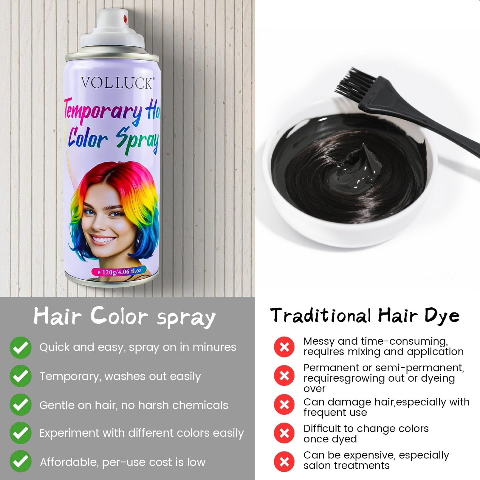 VOLLUCK for kids and adults image emphasizes safe, temporary color.