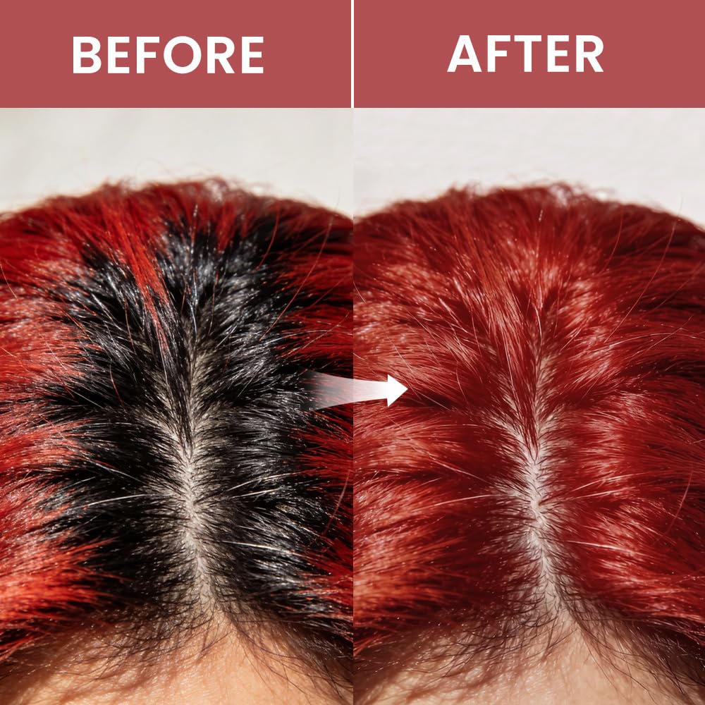VOLLUCK Red Dye Wax swirl on hair demonstrates texture and styling options.
