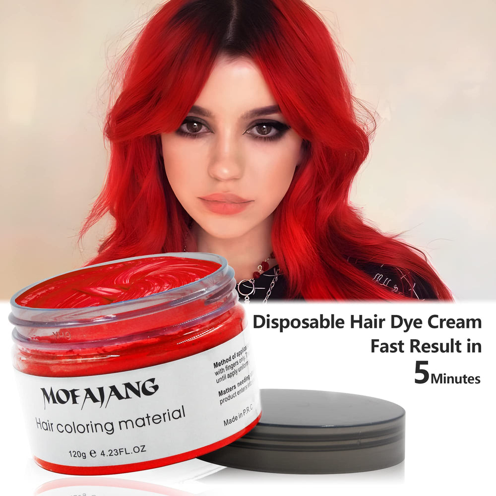 VOLLUCK Red Dye Wax tube closeup shows creamy texture for smooth application.