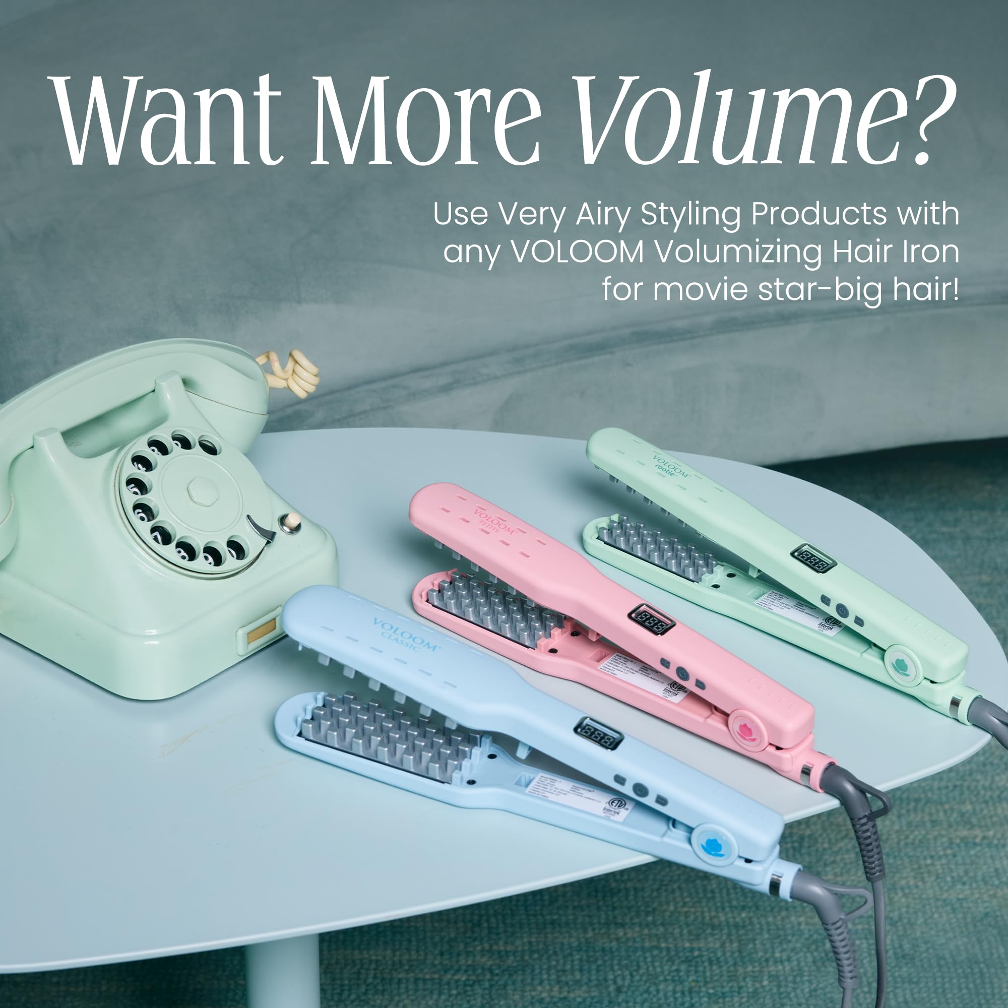 All hair types can enjoy lightweight volume and movement with VOLOOM spray.
