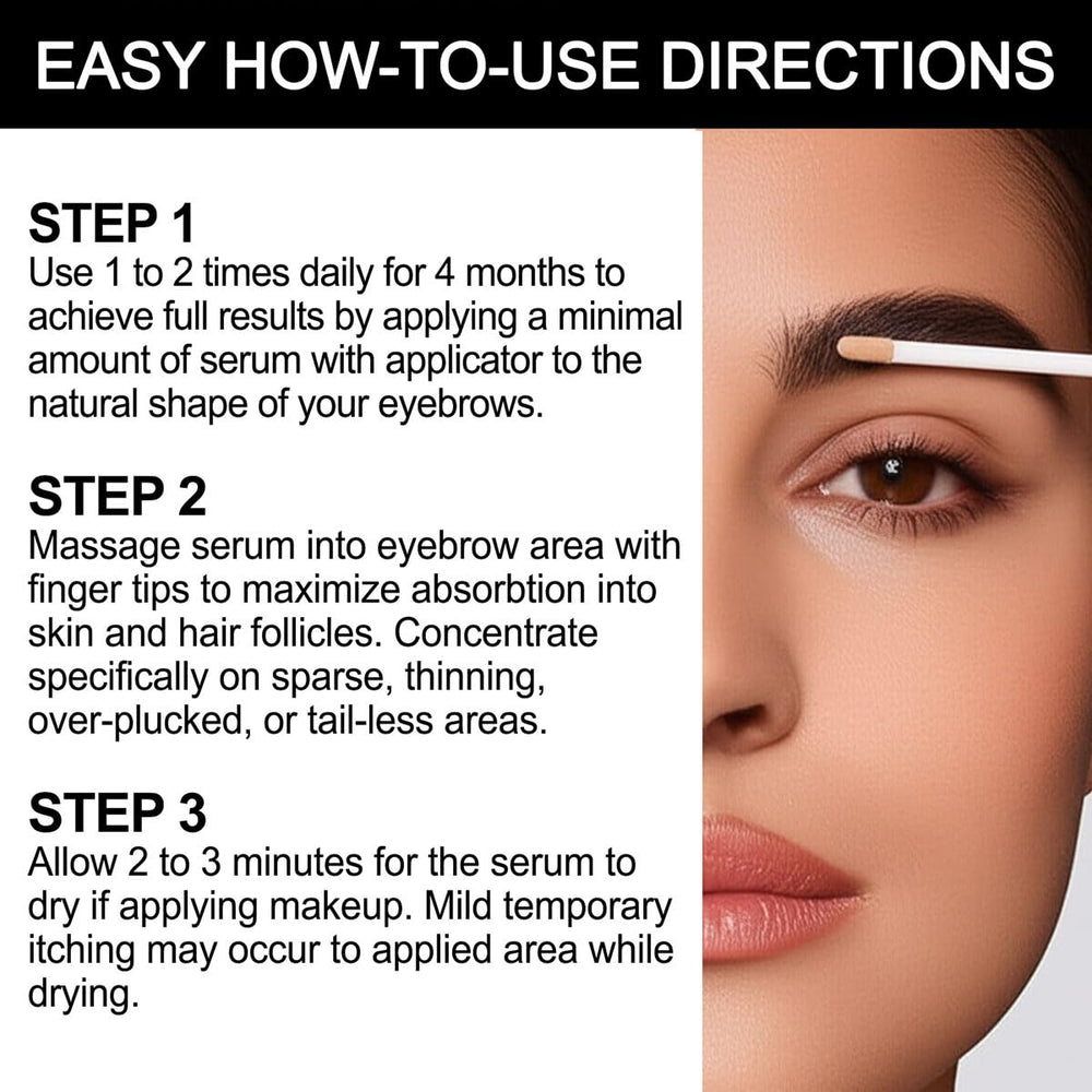 Volver Brow Serum daily use integrated into routine for fuller-looking brows