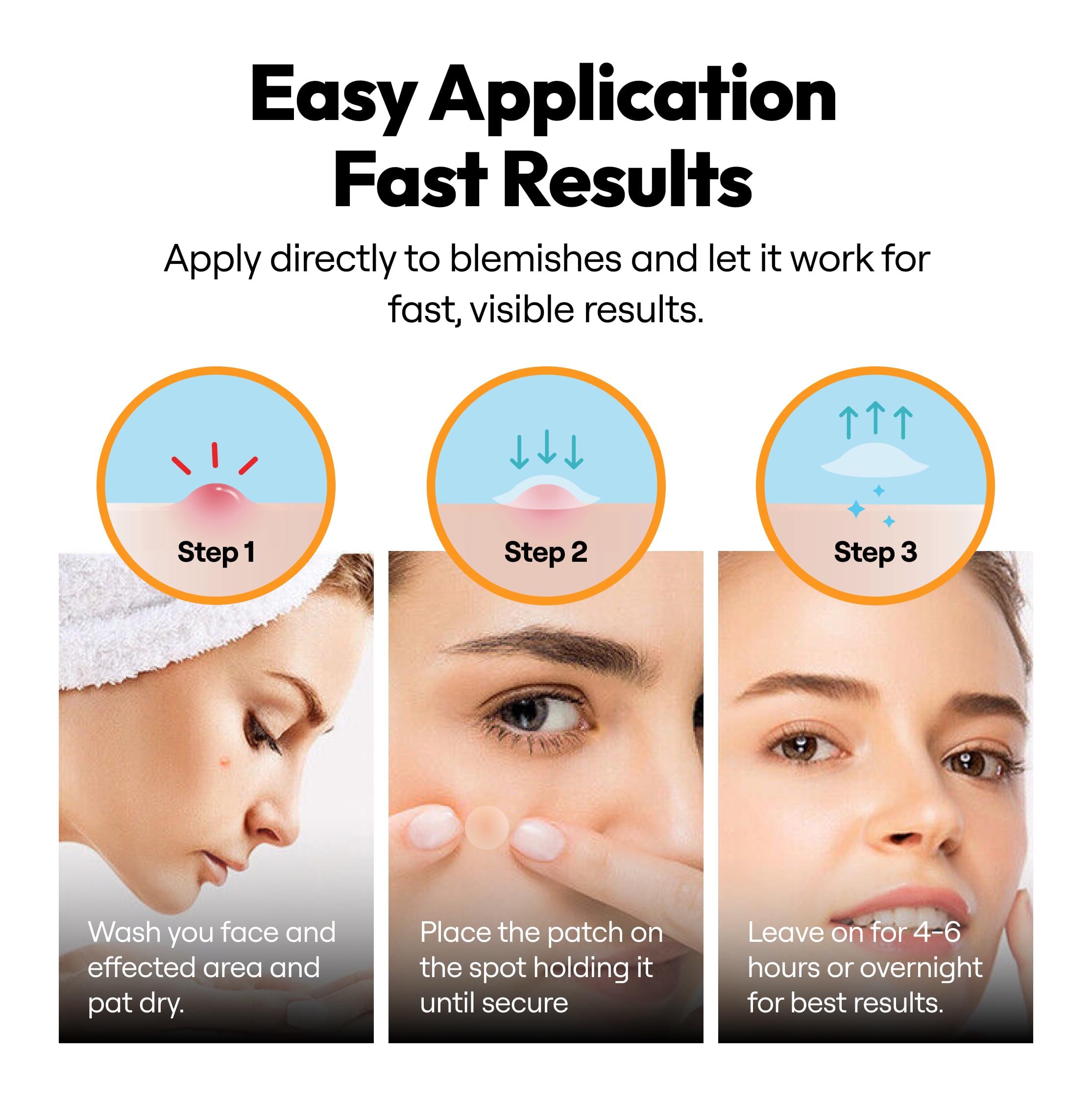 Vonessence patches on skin during day provide discreet blemish care