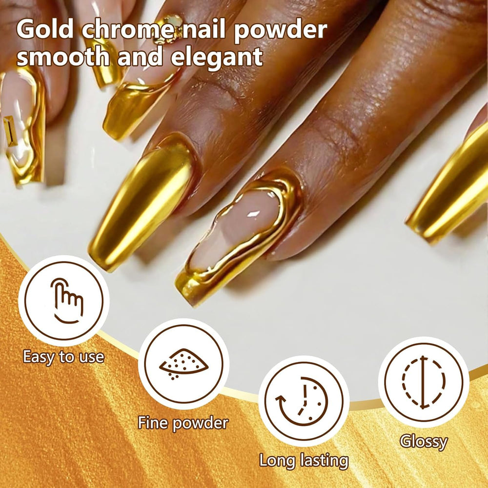 Vonrui chrome powder adapts to different base colors for varied looks.