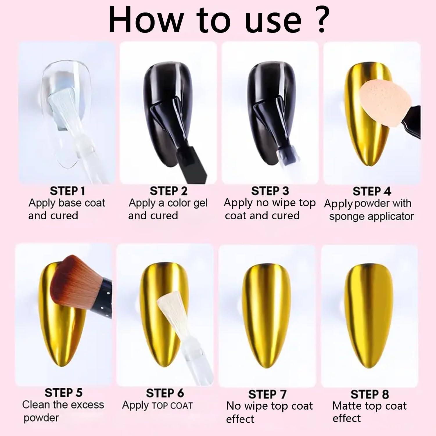 Vonrui DIY nail art setup illustrates quick, beginner-friendly mirror effects.