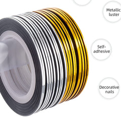 Vonrui nail art decoration in silver and gold for quick designs