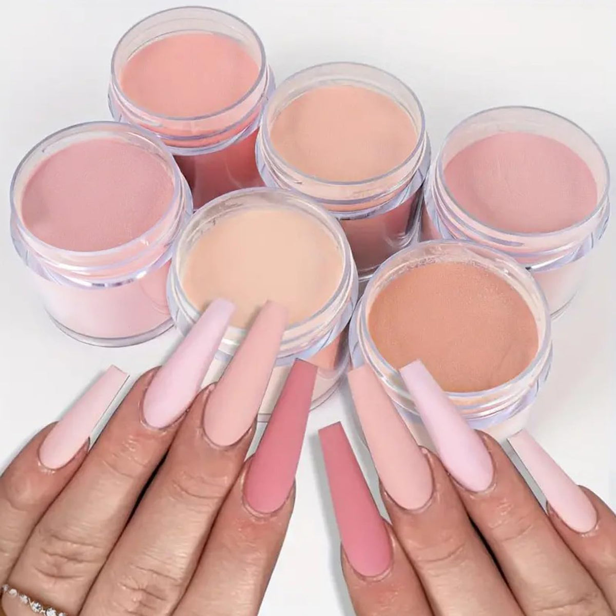 Vonrui nude color acrylic powder set for natural nails at home