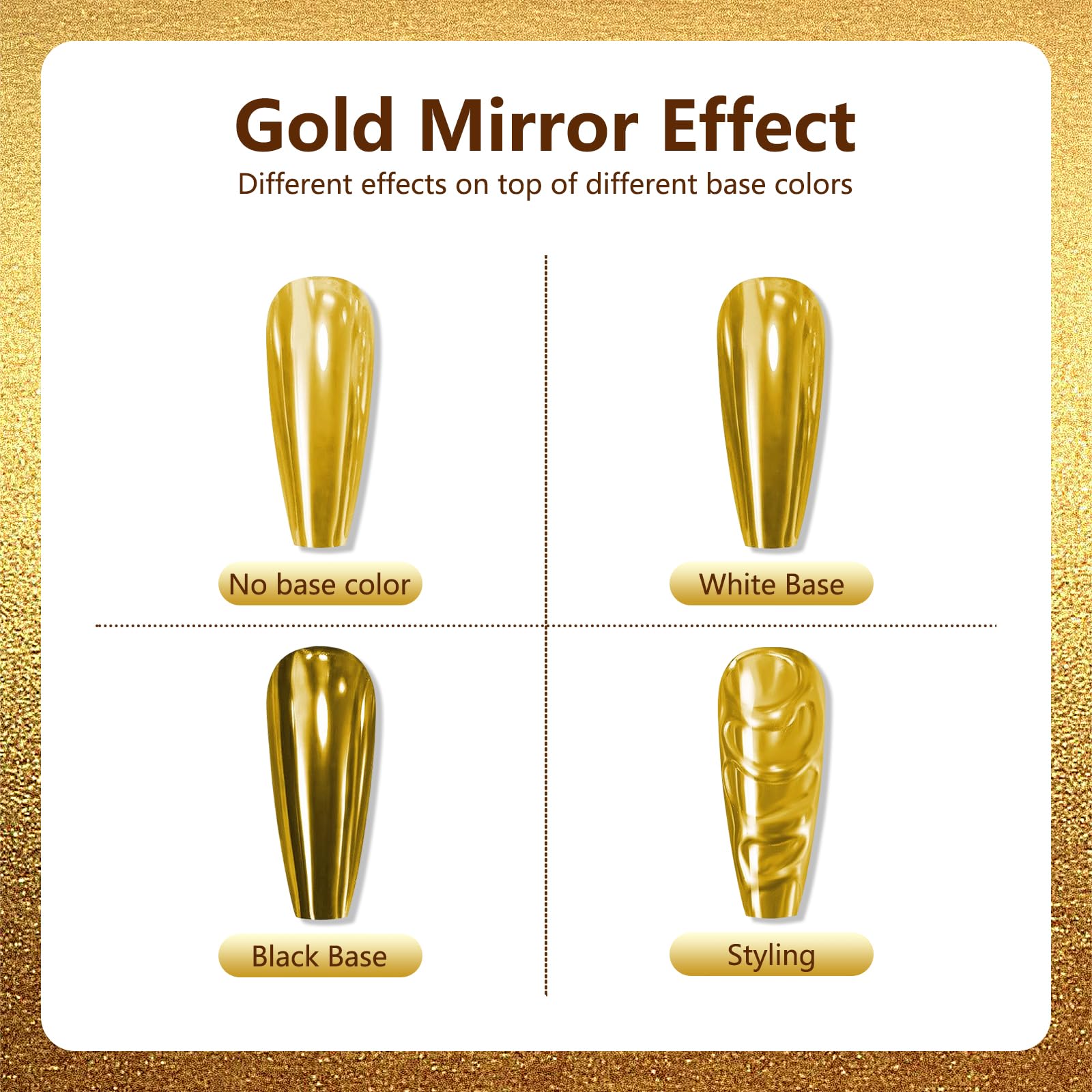Vonrui gold chrome packaging signals premium quality and easy storage.