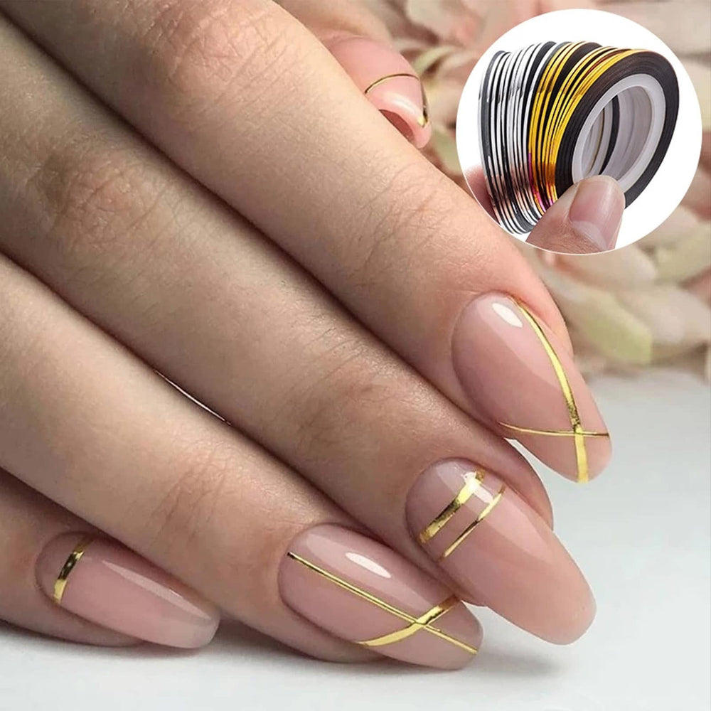Vonrui silver gold striping tape for precise nail art lines