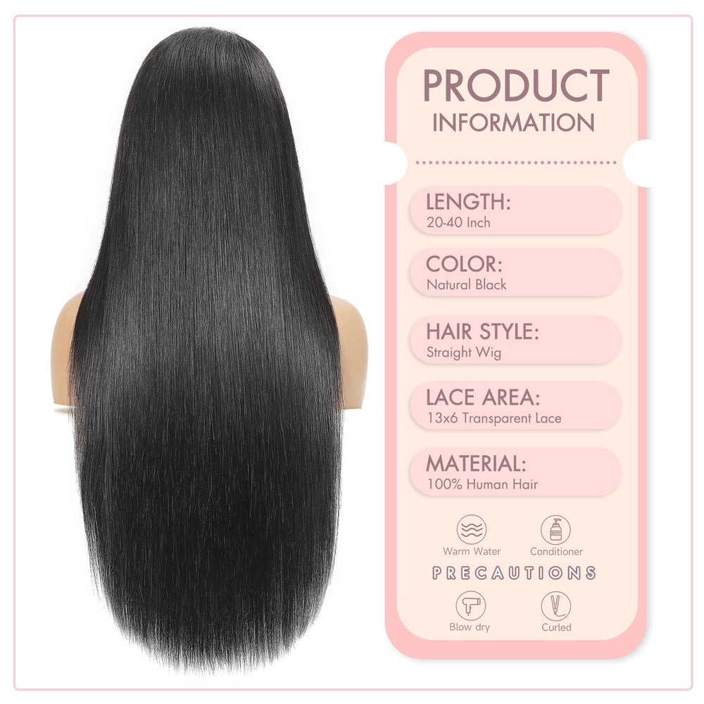 Vorynix 200% density straight wig showing full natural fullness