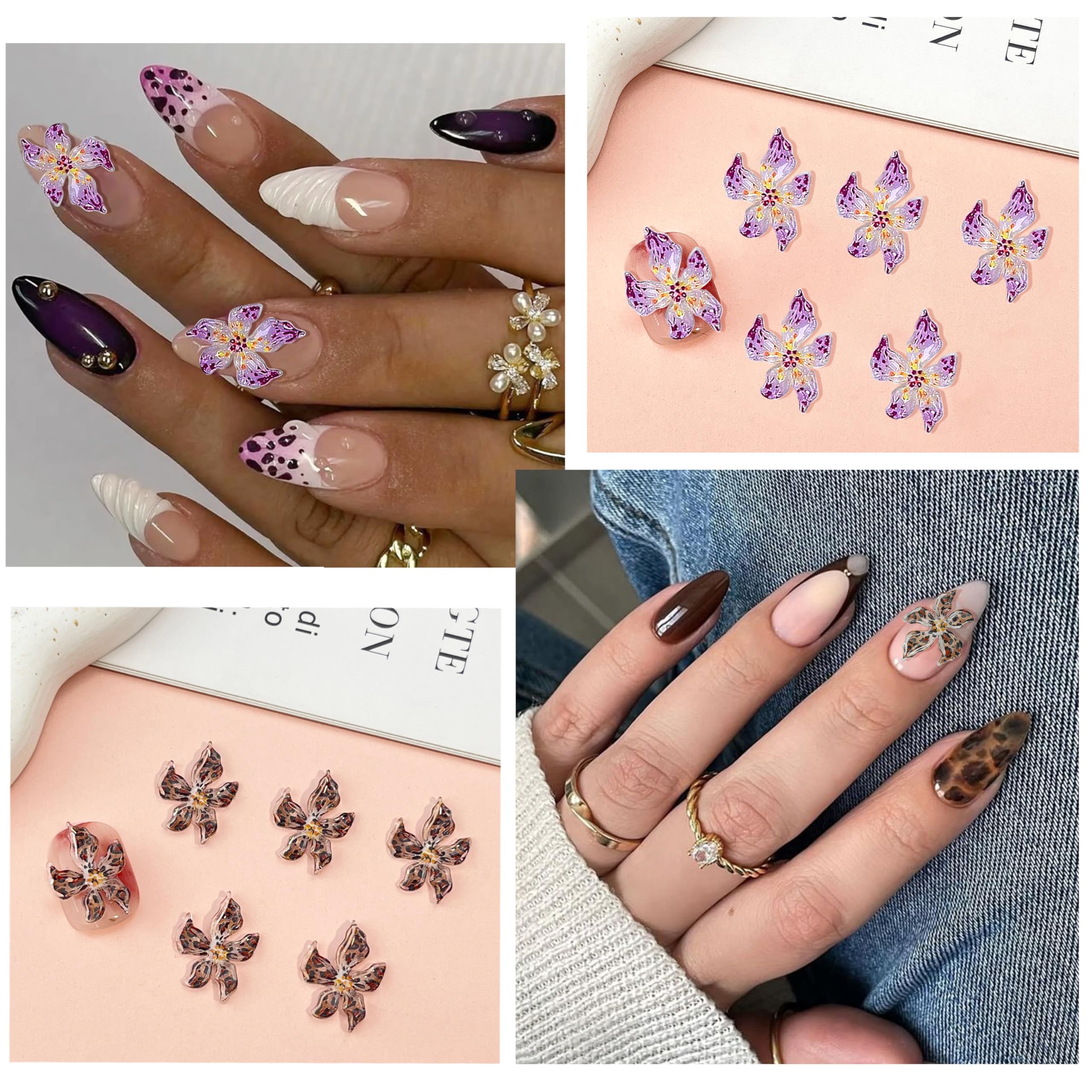 VOTACOS lily charms provide long-lasting hold with rhinestones glue.