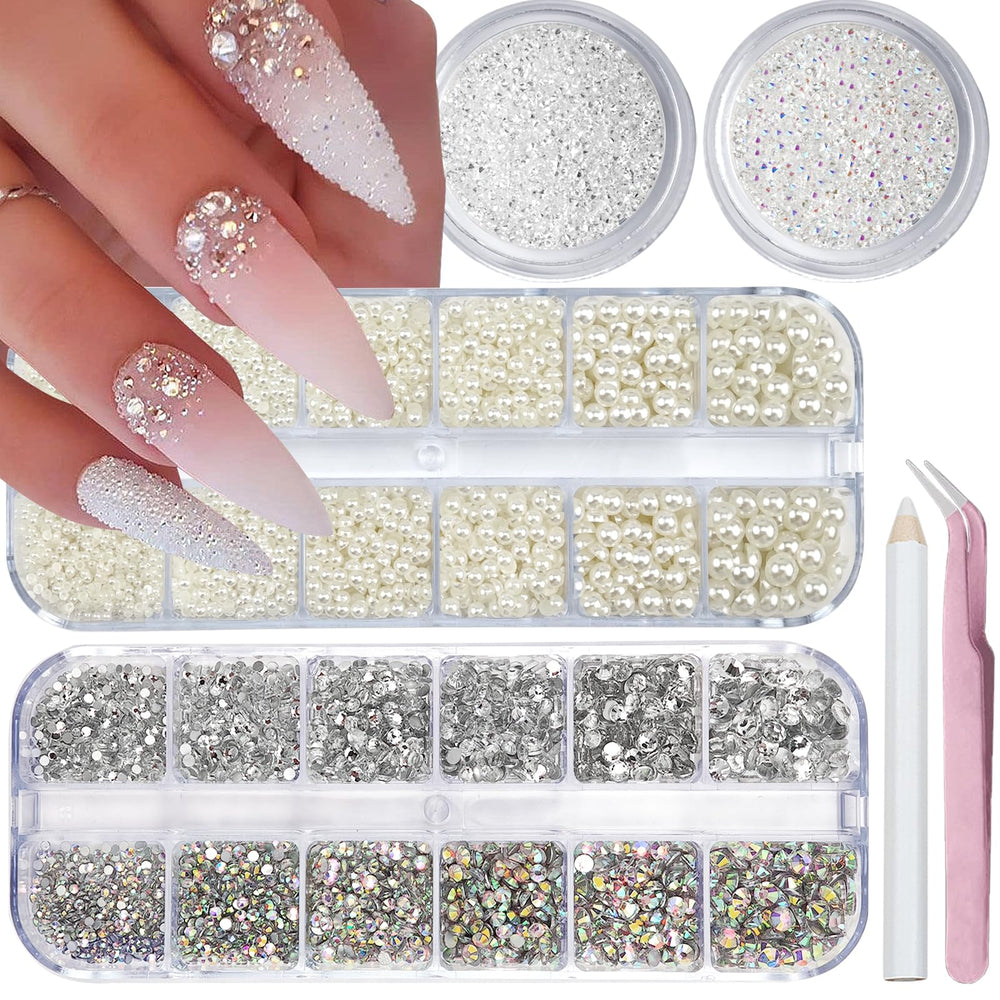 VOTACOS four-box rhinestones set for dazzling acrylic nails and quick DIY glam.