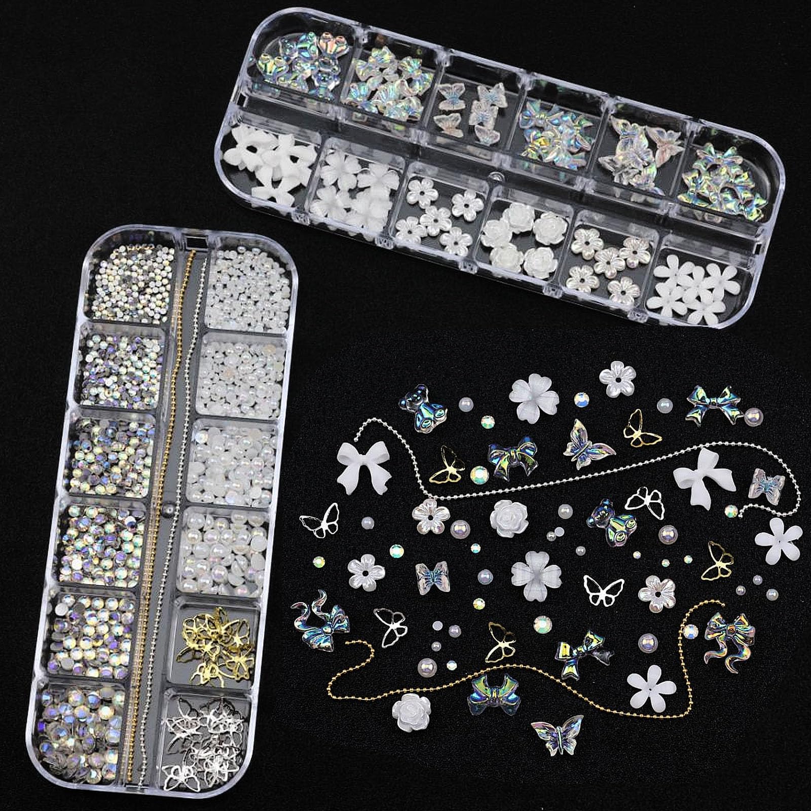 VOTACOS floral charms add delicate flower accents for elegant manicures.
