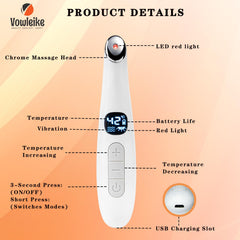 Vowleike compact design keeps the massager portable for on-the-go skincare.