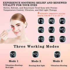 Vowleike Eye Lift Wand LCD temperature display for customizable warmth.