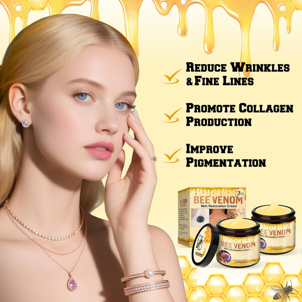 VOYOCUGE Bee Venom Cream container label emphasizes gentle ingredients