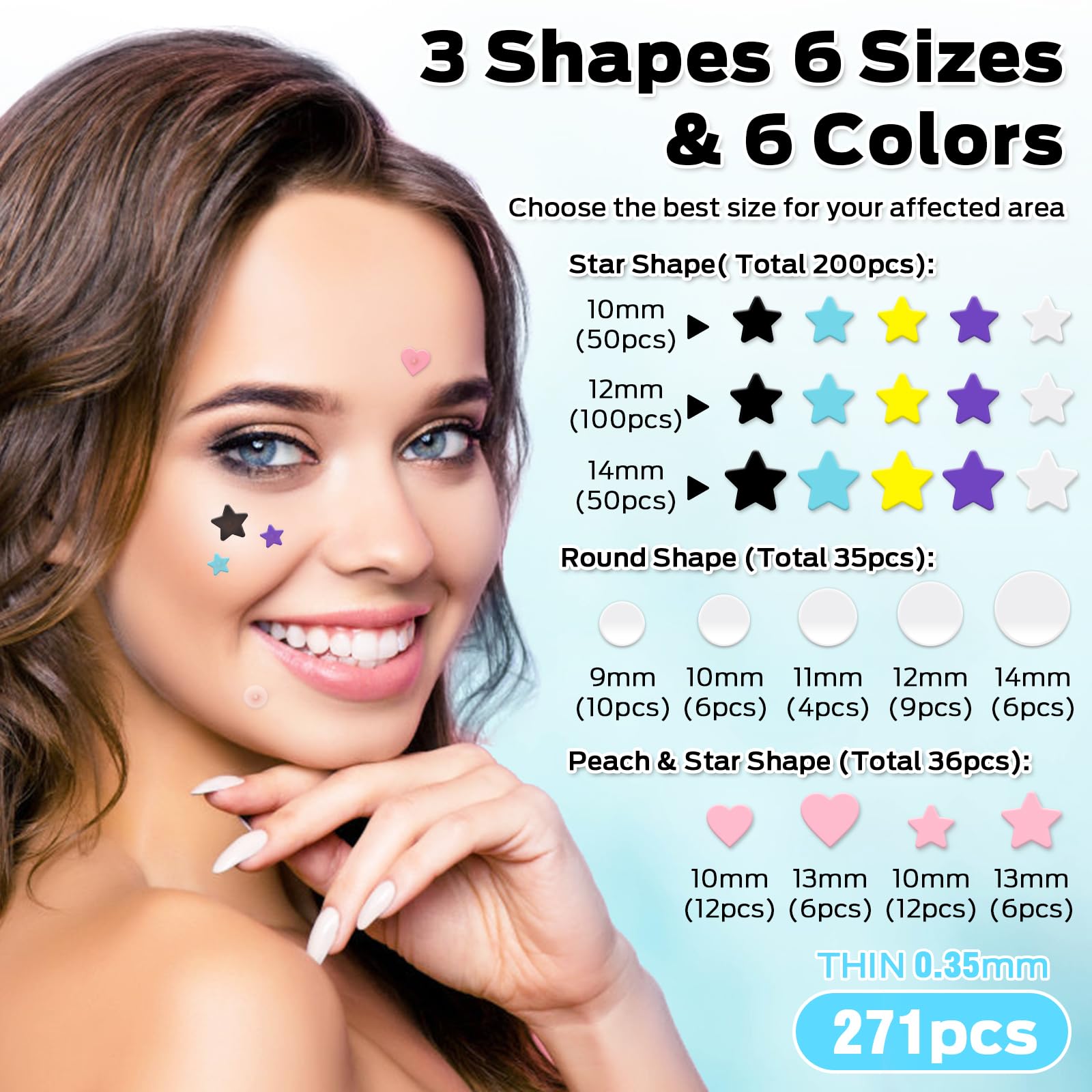 VOZRO pimple patches peach pack adds color while protecting spots