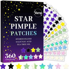 VOZRO Star patches packaging showing a 360-count supply for daily zit care.