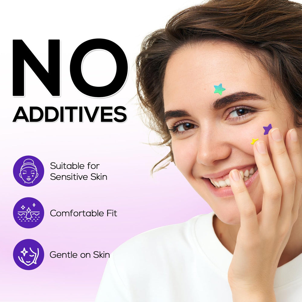 VOZRO Star hydrocolloid patches with tea tree oil for soothing care.
