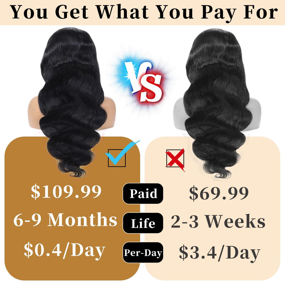 VQPPM virgin Brazilian hair wig ready for versatile styling.