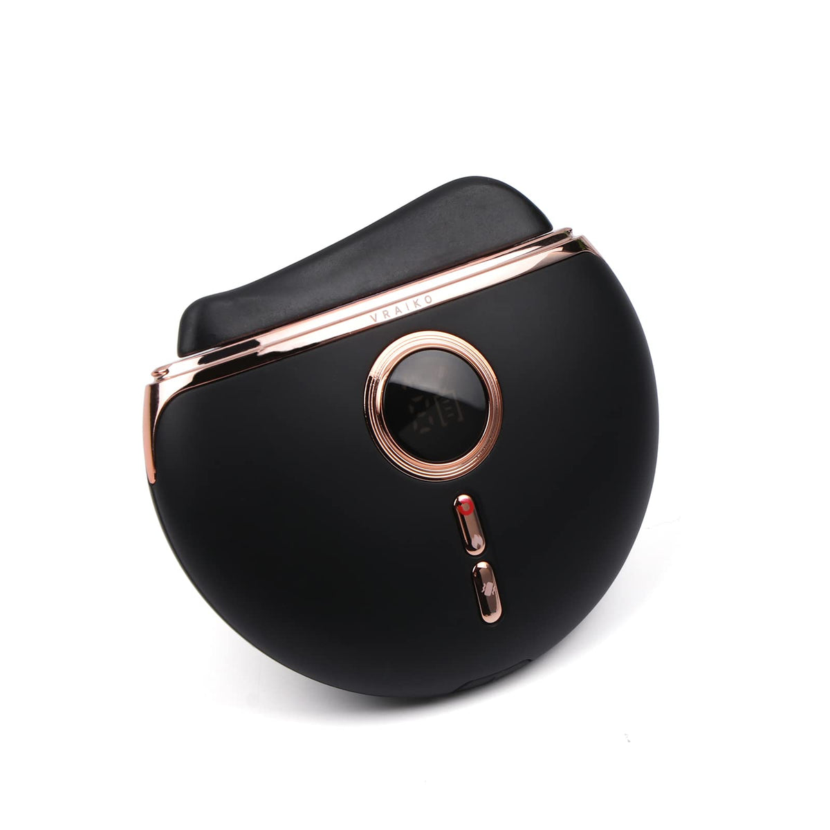 VRAIKO Eclipse massager with black shell ready for a skincare session.
