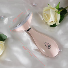 VRAIKO Lily massager temperature modes shown for skin warming and product absorption
