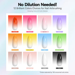 VRENMOL hema-free airbrush nail polish enables quick, clean spraying