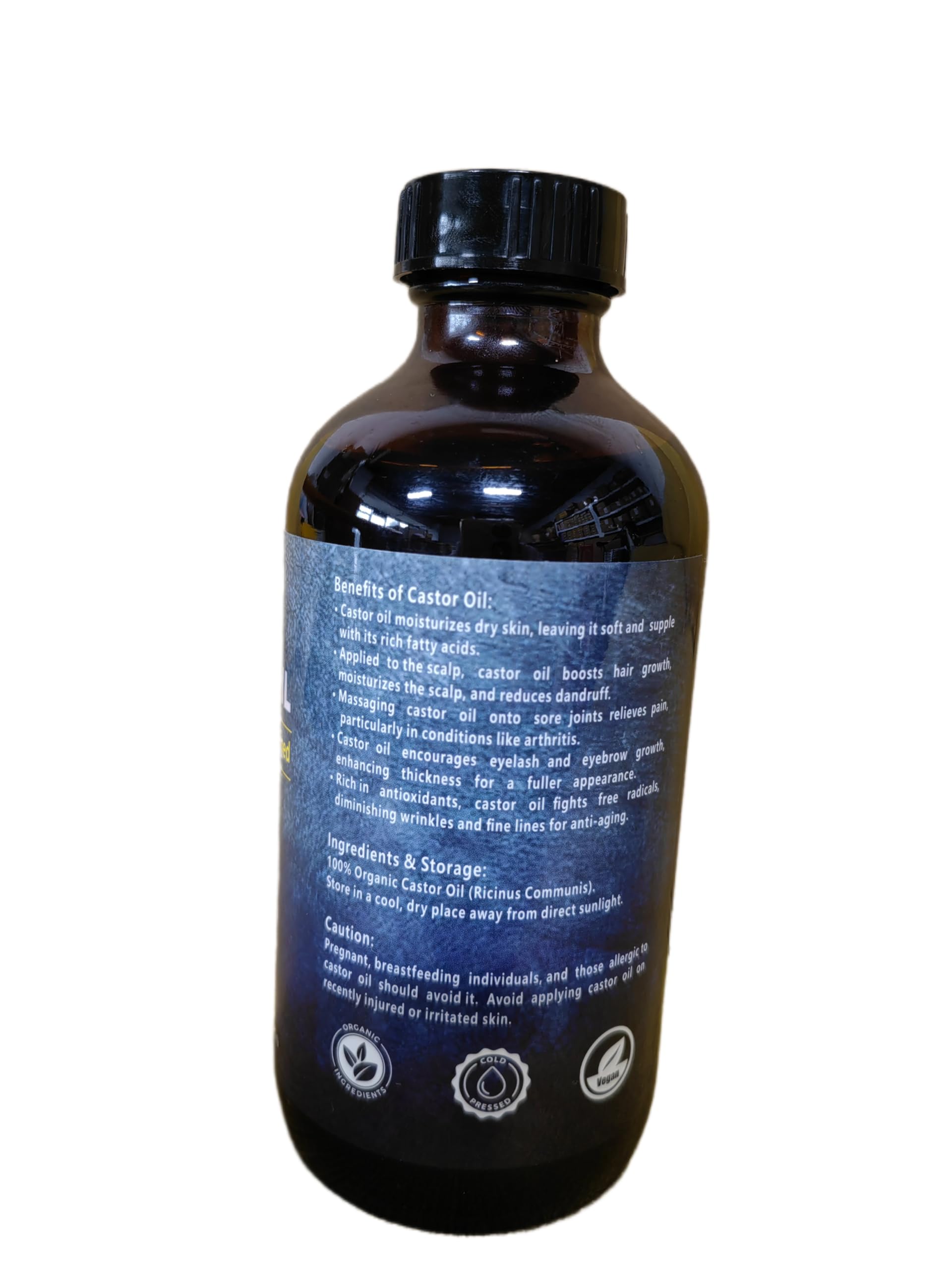 VRJEUGO oil pack shown with organic cotton wrap for a gentle routine.
