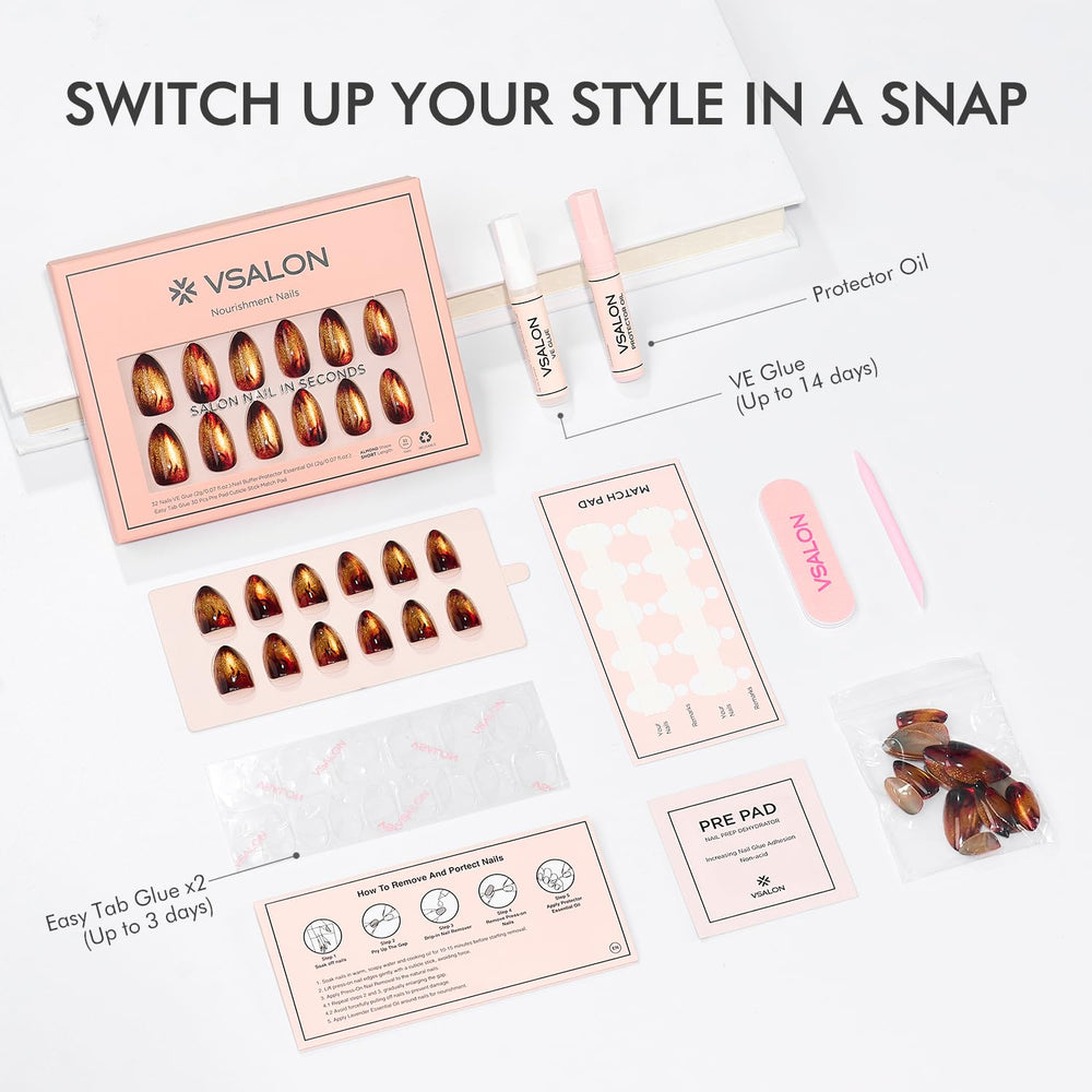 VSALON nails offer up to 14 days wear with strong hold