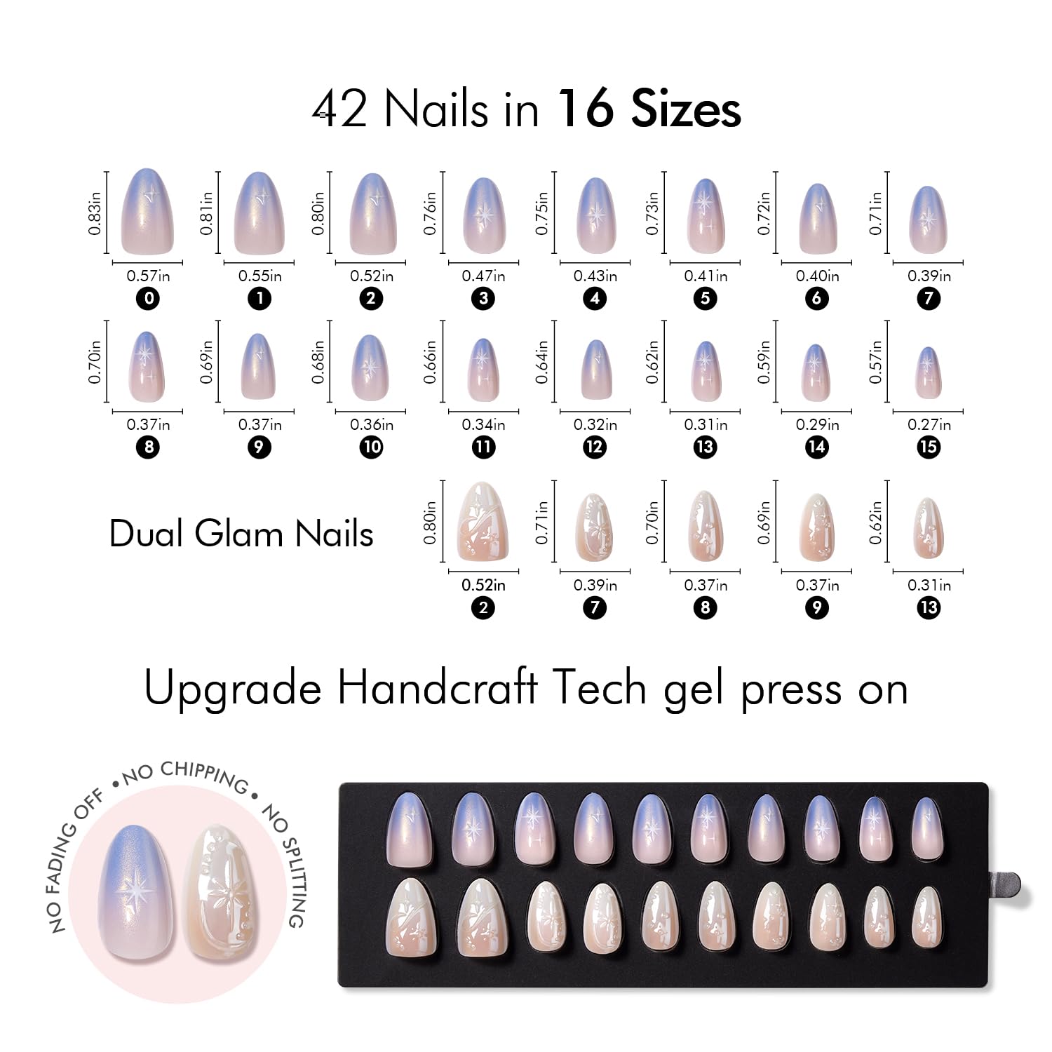Full VSALON nail tool kit included for at-home application.