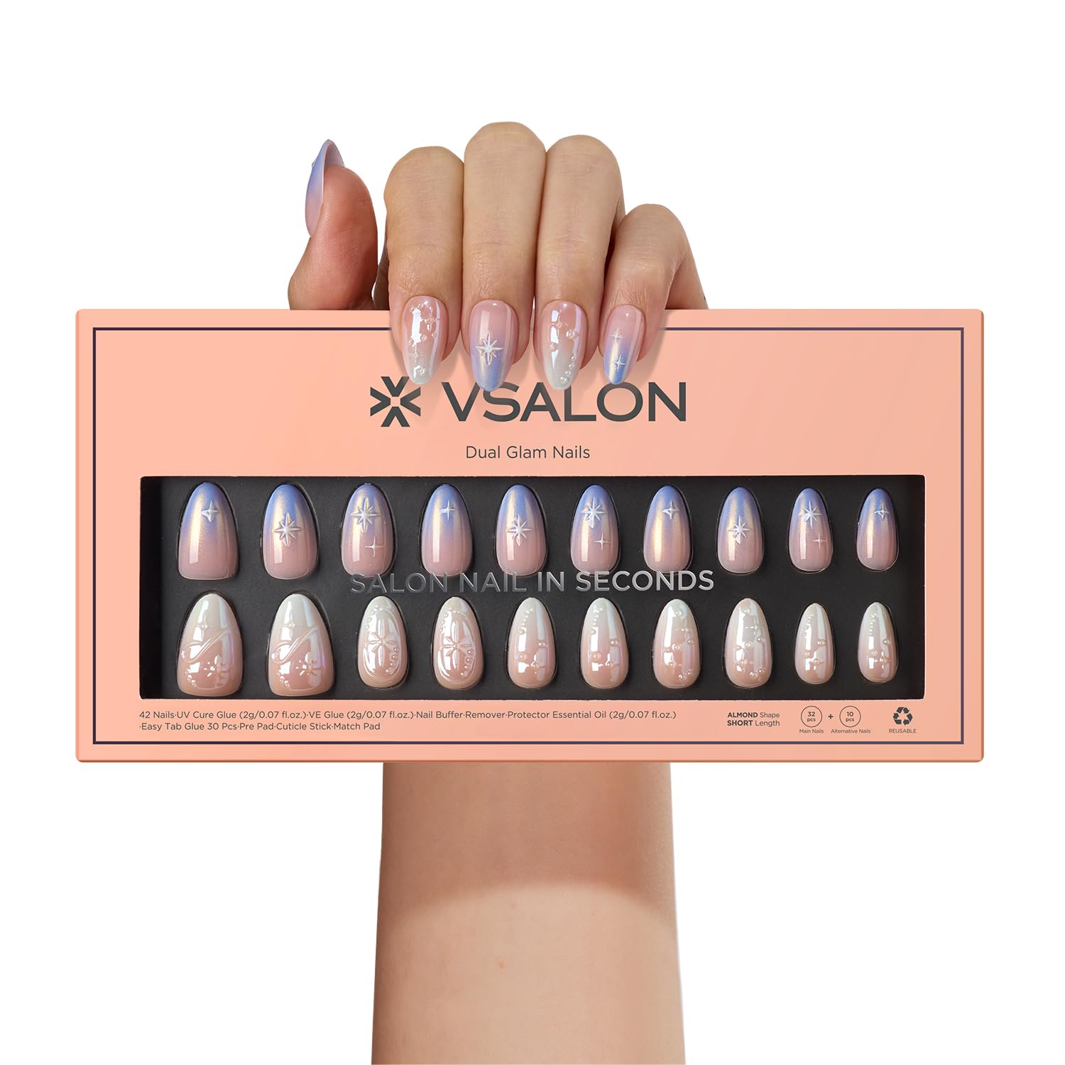 At-home VSALON application kit for quick, stylish manicures.