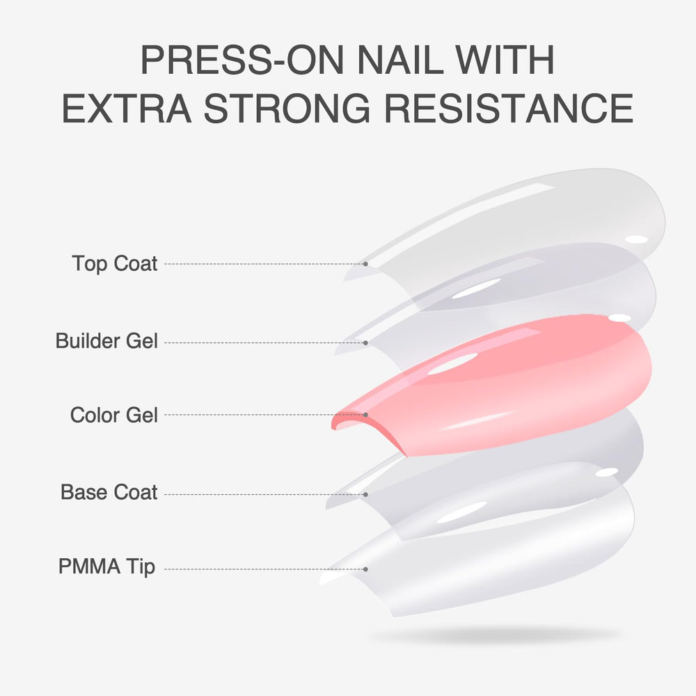 VSALON light pink neutral nails for versatile everyday style.