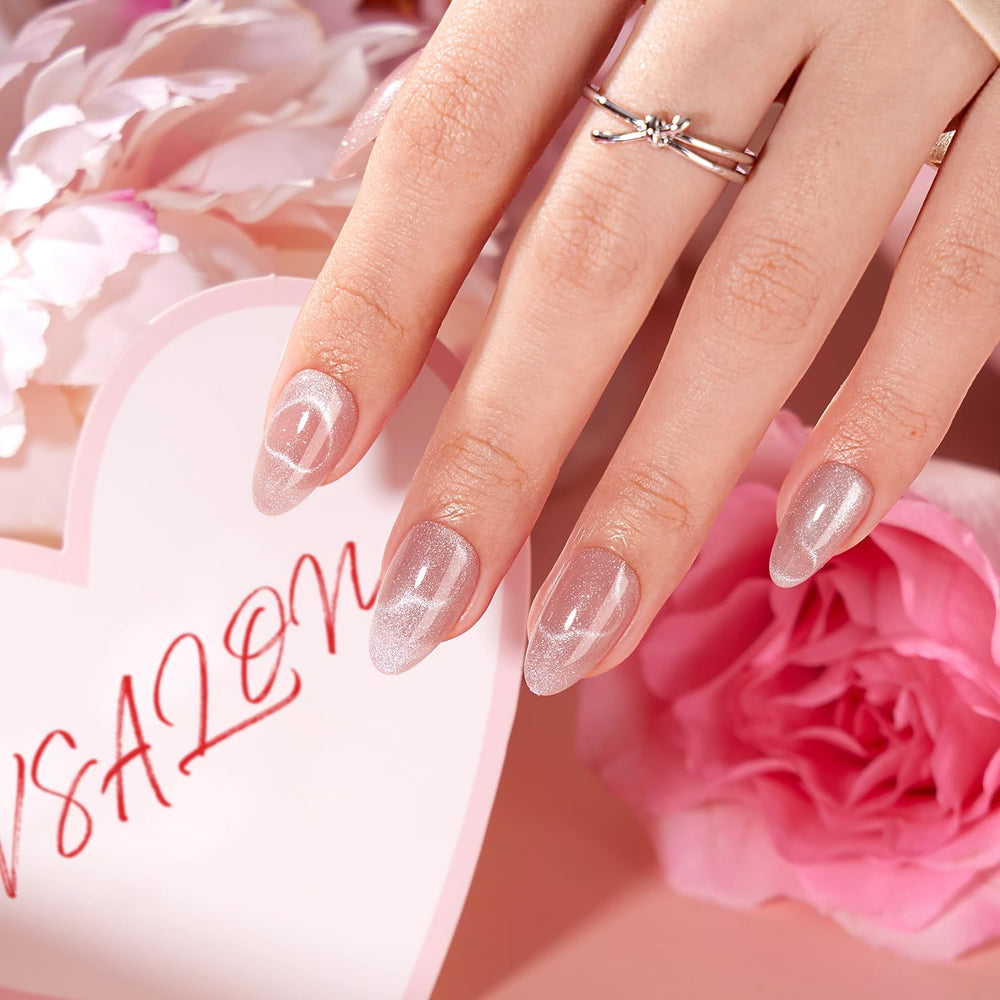 VSALON nude cat eye nails collection for versatile daily styling