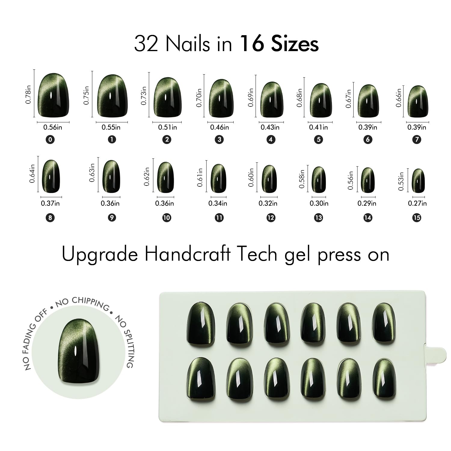 VSALON 16-size library ensures a comfortable, precise fit for most nails.