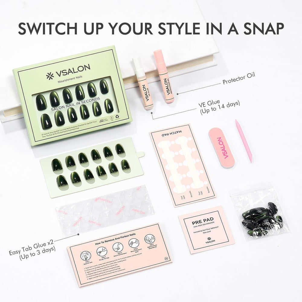 VSALON 32-piece pack provides comprehensive options for a personalized manicure.