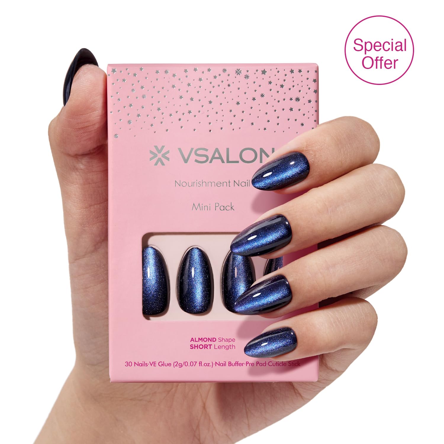 VSALON bubble-free fit nails withstand daily activities
