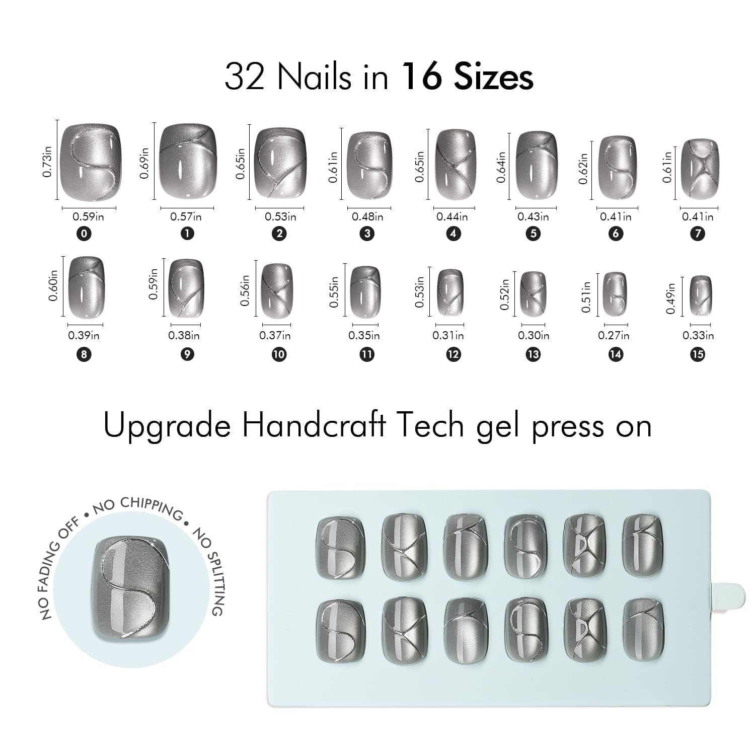 VSALON quick-apply press-on nails save time with a 3-minute fit.