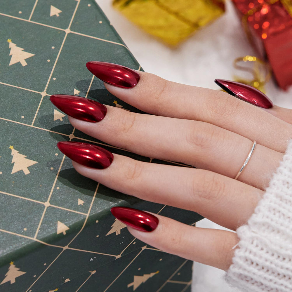 VSALON seamless-fit press-on nails on natural nails