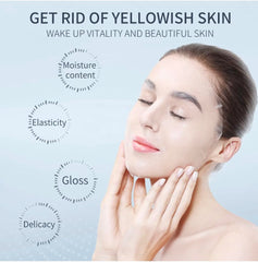 VSHELL sheet mask close-up highlights sakura design and gentle brightening.