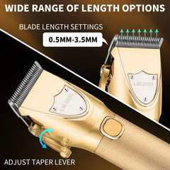 vsmooth gold trimmer blade close-up emphasizing zero-gap precision